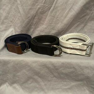 Three cloth belts